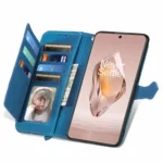 Embossed Flower Zipper Leather Phone Case, For OnePlus 12R, For OnePlus 12, For One Plus Ace 2V - Image 5