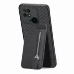 Carbon Fiber Vertical Flip Zipper Phone Case, For Redmi 10C, For Redmi 10, For Redmi Note 11 4G, For Redmi Note 11T Pro 5G - Image 6