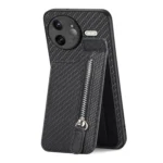 Carbon Fiber Vertical Flip Zipper Phone Case, For Redmi K80 Pro / Poco F7 Ultra, For Redmi K80 / Poco F7 Pro, For Redmi Turbo 4, For Xiaomi Poco X7 Pro - Image 7