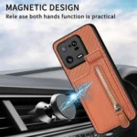 Carbon Fiber Vertical Flip Zipper Phone Case, For Redmi 10C, For Redmi 10, For Redmi Note 11 4G, For Redmi Note 11T Pro 5G - Image 4