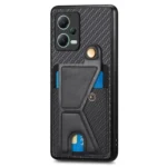 Carbon Fiber Wallet Flip Card K-shaped Holder Phone Case, For Redmi Note 12 5G, For Redmi Note 11T Pro 5G, For Redmi Note 10 4G - Image 5