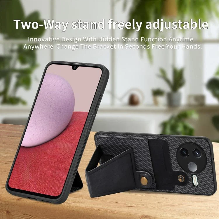 SYA002235307A_3.webp Carbon Fiber Wallet Flip Card K-shaped Holder Phone Case, For Redmi K80 Pro / Poco F7 Ultra, For Redmi K80 / Poco F7 Pro, For Redmi Turbo 4, For Xiaomi Poco X7 Pro - Image 7