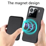 Carbon Fiber Leather Card Magnetic Phone Case, For Xiaomi 15 Pro, For Xiaomi 15, For Xiaomi Redmi Note 14 5G, For Xiaomi Redmi Note 14 Pro+ 5G - Image 9