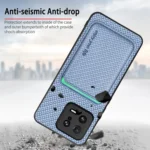 Carbon Fiber Leather Card Magnetic Phone Case, For Xiaomi 15 Pro, For Xiaomi 15, For Xiaomi Redmi Note 14 5G, For Xiaomi Redmi Note 14 Pro+ 5G - Image 2