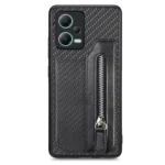 Carbon Fiber Horizontal Flip Zipper Wallet Phone Case, For Redmi Note 12 5G, For Redmi Note 11T Pro 5G, For Redmi Note 10 4G