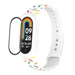 ENKAY Hat-Prince Full Coverage Screen Protector + Adjsutable Silicone Sport Loop Strap Watchband
