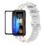 ENKAY Hat-Prince Full Coverage Screen Protector + Adjsutable Silicone Sport Loop Strap Watchband
