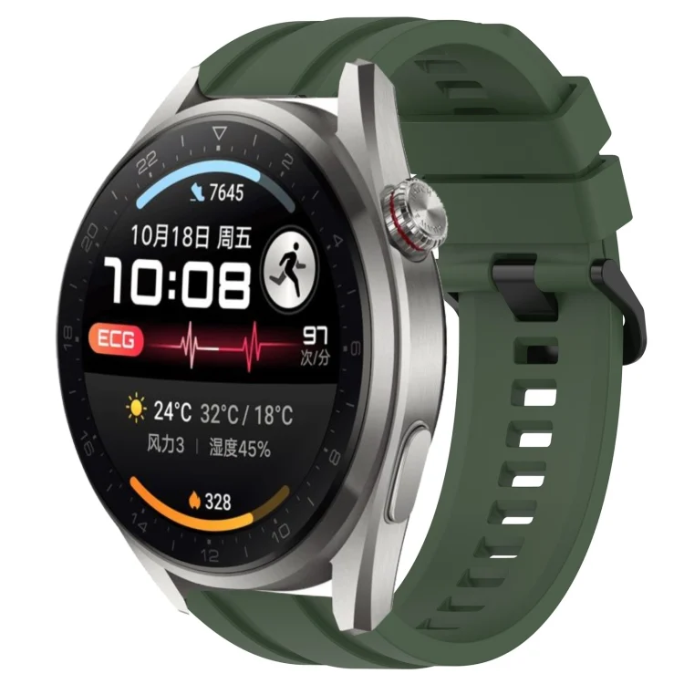 Long & Short Sports Solid Color Silicone Watch Band Set