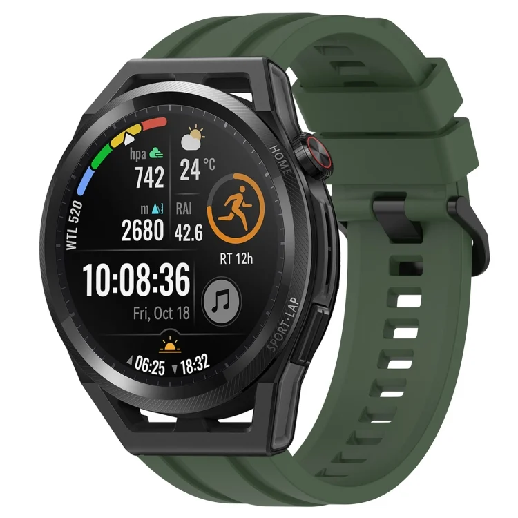 Long & Short Sports Solid Color Silicone Watch Band Set