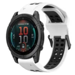Two Color Reverse Buckle 22mm Silicone Watch Band