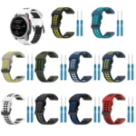 Two Color Reverse Buckle 22mm Silicone Watch Band - Image 3