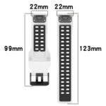 Two Color Reverse Buckle 22mm Silicone Watch Band - Image 4