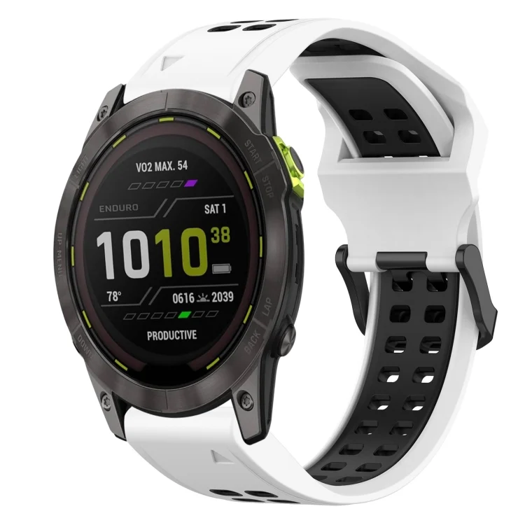 Two Color Reverse Buckle 26mm Silicone Watch Band