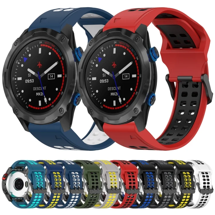 SYA0022588_B1.webp Two Color Reverse Buckle 26mm Silicone Watch Band - Image 2