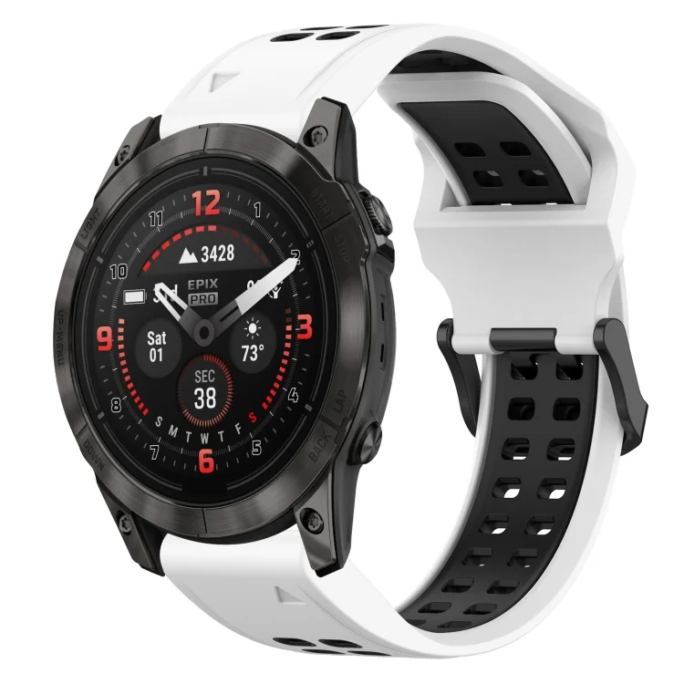 Two Color Reverse Buckle 20mm Silicone Watch Band