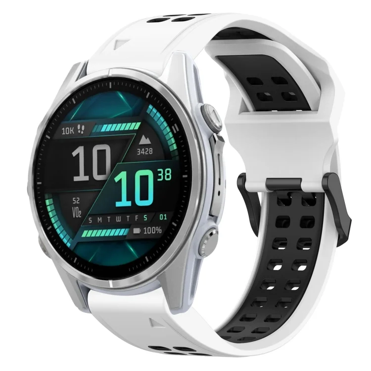 Two Color Reverse Buckle 20mm Silicone Watch Band