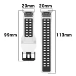 Two Color Reverse Buckle 20mm Silicone Watch Band - Image 4