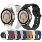 Grooved Color Buckle Silicone Watch Band - Image 2