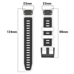 Sports Two-Color 22mm Silicone Watch Band - Image 4