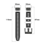 Sports Two-Color 20mm Silicone Watch Band - Image 4