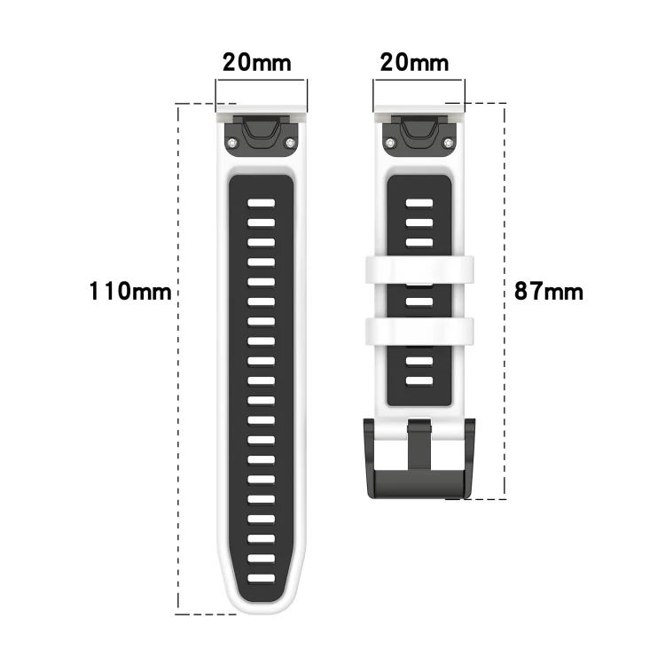 SYA0022894_B3.webp Sports Two-Color 20mm Silicone Watch Band - Image 4