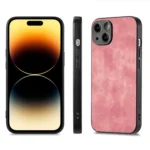 ENKAY Retro Leather Skin PC Phone Case with High Aluminum-silicon Glass Film, For iPhone 15, For iPhone 14 Plus, For iPhone 14 - Image 7