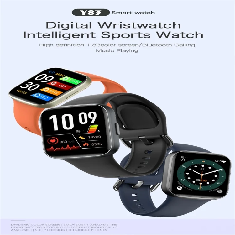 SYA0022972_B1.webp Y83 1.83 inch Color Screen Smart Watch,Support Heart Rate / Blood Pressure / Blood Oxygen / Blood Glucose Monitoring - Image 2