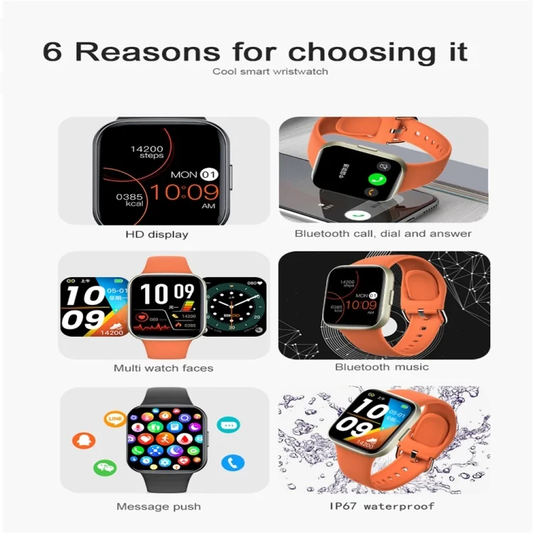 SYA0022972_B2.webp Y83 1.83 inch Color Screen Smart Watch,Support Heart Rate / Blood Pressure / Blood Oxygen / Blood Glucose Monitoring - Image 3