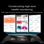 ET340 1.46 inch Color Screen Smart Silicone Strap Watch,Support Blood Oxygen / Blood Glucose / Uric Acid Measurement / Blood Lipid Monitoring - Image 3