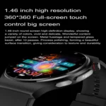 ET340 1.46 inch Color Screen Smart Silicone Strap Watch,Support Blood Oxygen / Blood Glucose / Uric Acid Measurement / Blood Lipid Monitoring - Image 6