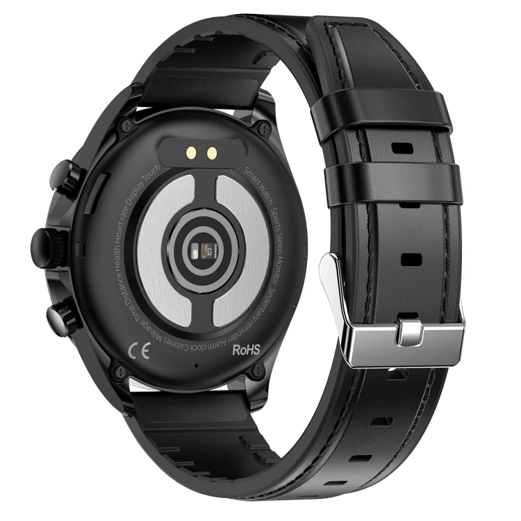 SYA002297801A_2.webp ET440 1.39 inch Color Screen Smart Leather Strap Watch,Support Heart Rate / Blood Pressure / Blood Oxygen / Blood Glucose Monitoring - Image 9