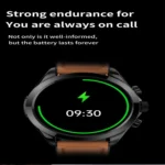 ET440 1.39 inch Color Screen Smart Leather Strap Watch,Support Heart Rate / Blood Pressure / Blood Oxygen / Blood Glucose Monitoring - Image 2