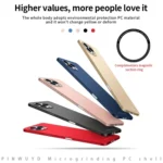 PINWUYO Micro-Frosted PC Ultra-thin Hard Phone Case with Magsafe Magnetic Ring, For iPhone 16 Pro Max, For iPhone 16 Pro, For iPhone 16 Plus, For iPhone 16 - Image 4