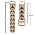 Curved Texture Silicone Watch Band - Image 5
