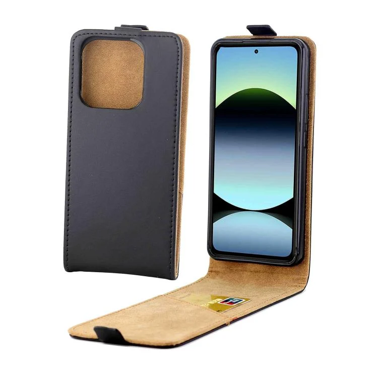 Vertical Flip Leather Phone Case with Card Slot, For Redmi Note 14 4G 164.84mm, For Redmi Turbo 4, For Xiaomi Poco M7 Pro 5G, Redmi K80 Pro 5G, For Redmi K80 5G, For Redmi Note 14 Pro 4G...