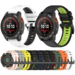 Sports Two-Color Quick Release Silicone Watch Band - Image 2