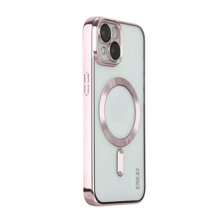ENKAY Hat-Prince Magsafe Electroplated TPU Clear Shockproof Phone Case, For iPhone 15 Plus, For iPhone 15