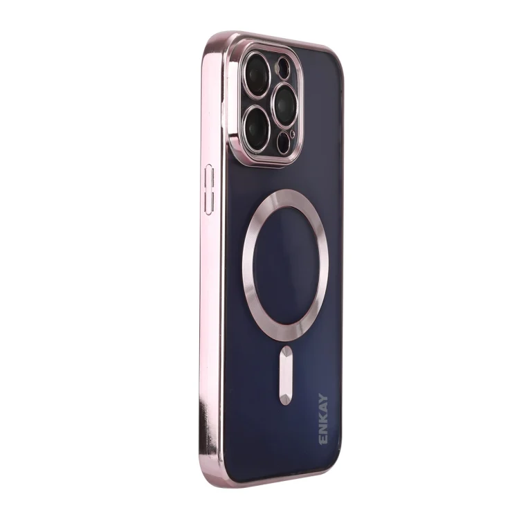 ENKAY Hat-Prince Magsafe Electroplated TPU Clear Shockproof Phone Case, For iPhone 15 Pro Max, For iPhone 15 Pro