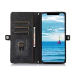 Zipper Card Slot Buckle Wallet Leather Phone Case, For iPhone 15 - Image 4