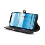 Zipper Card Slot Buckle Wallet Leather Phone Case, For iPhone 15 - Image 5