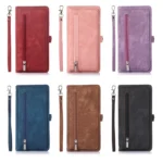 Zipper Card Slot Buckle Wallet Leather Phone Case, For iPhone 15 - Image 2