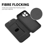 Imitate Liquid Skin Feel Leather Phone Case with Card Slots, For iPhone 14 Plus, For iPhone 14 - Image 3