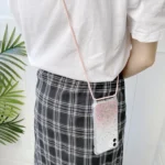 Gradient Glitter Epoxy TPU Thickened Acrylic Phone Case with Round Neck Lanyard, For iPhone 15 Pro Max, For iPhone 15 Pro, For iPhone 15 Plus, For  iPhone 15 - Image 6