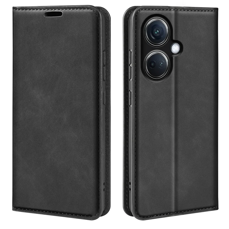 Retro-skin Magnetic Suction Leather Phone Case, For OPPO K11 5G, For OPPO A58