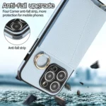 Crossbody Ring Wallet Leather Back Cover Phone Case, For iPhone 14 Pro Max, For iPhone 15, For iPhone 13 Pro Max - Image 5