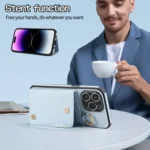 Crossbody Ring Wallet Leather Back Cover Phone Case, For iPhone 14 Pro Max, For iPhone 15, For iPhone 13 Pro Max - Image 6