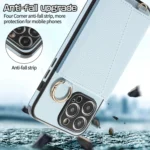 Crossbody Ring Wallet Leather Back Cover Phone Case, For iPhone 15 Pro, For iPhone 14 Pro, For iPhone 15 Plus - Image 3