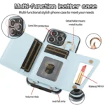 Crossbody Ring Wallet Leather Back Cover Phone Case, For iPhone 15 Pro, For iPhone 14 Pro, For iPhone 15 Plus - Image 5