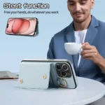 Crossbody Ring Wallet Leather Back Cover Phone Case, For iPhone 15 Pro, For iPhone 14 Pro, For iPhone 15 Plus - Image 6