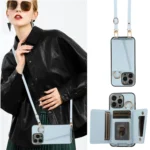 Crossbody Ring Wallet Leather Back Cover Phone Case, For iPhone 15 Pro, For iPhone 14 Pro, For iPhone 15 Plus - Image 7